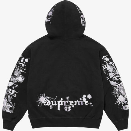 Supreme AOI Zip Up Hooded Sweatshirt Black (SS24) - SOLE SERIOUSS (2)