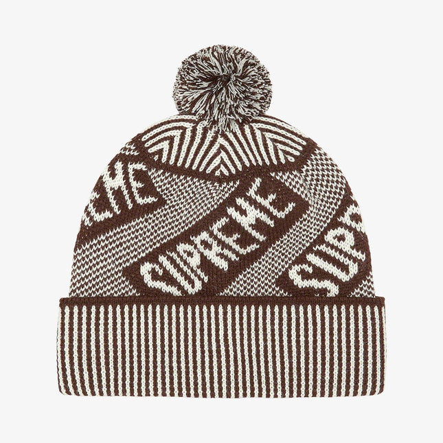 Supreme Beanie 'Banner' Brown (FW21) - SOLE SERIOUSS (1)