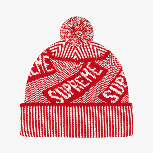 Supreme Beanie 'Banner' Red (FW21) - SOLE SERIOUSS (1)