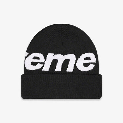 Supreme Beanie 'Big Logo' Black (FW22) - SOLE SERIOUSS (2)