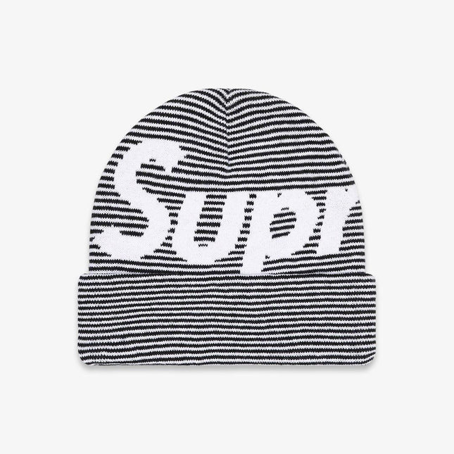 Supreme Beanie 'Big Logo' Black Stripe (FW22) - SOLE SERIOUSS (1)