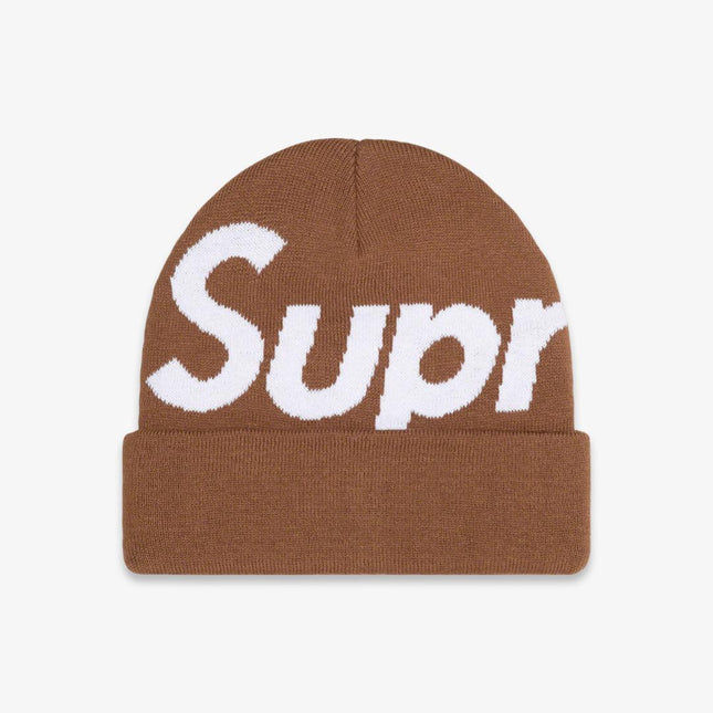 Supreme Beanie 'Big Logo' Brown (FW22) - SOLE SERIOUSS (1)