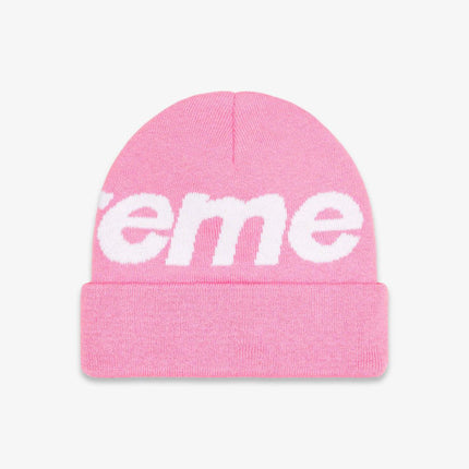 Supreme Beanie 'Big Logo' Pink (FW22) - SOLE SERIOUSS (2)