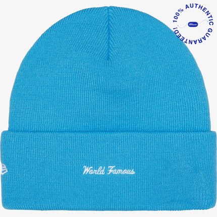 Supreme Beanie 'Box Logo' Cyan Blue / Red (FW25) | SOLE SERIOUSS [2]