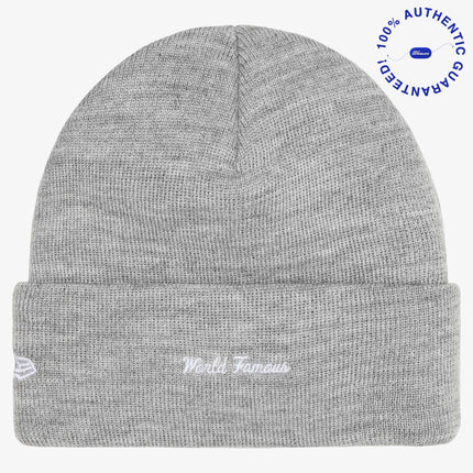 Supreme Beanie 'Box Logo' Heather Grey / Navy Blue (FW25) | SOLE SERIOUSS [2]