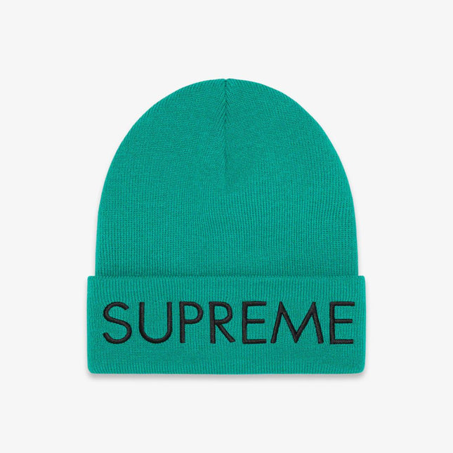 Supreme Beanie 'Capital' Dark Aqua (FW22) - SOLE SERIOUSS (1)