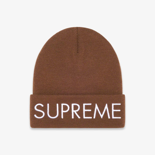 Supreme Beanie 'Capital' Dark Brown (FW22) - SOLE SERIOUSS (1)