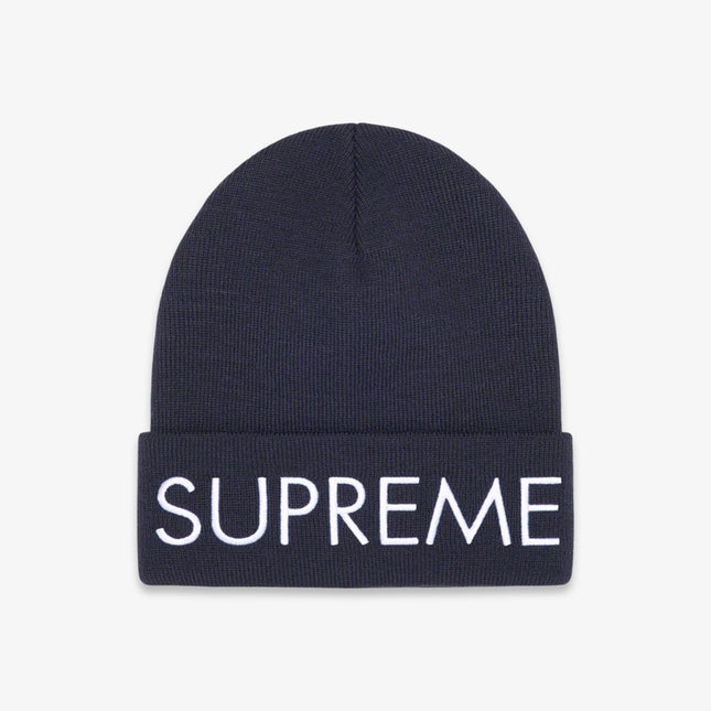 Supreme Beanie 'Capital' Navy (FW22) - SOLE SERIOUSS (1)