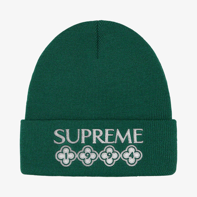 Supreme Beanie 'Glitter' Dark Green (FW21) - SOLE SERIOUSS (1)