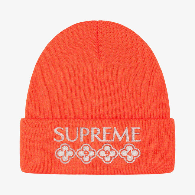 Supreme Beanie 'Glitter' Orange (FW21) - SOLE SERIOUSS (1)