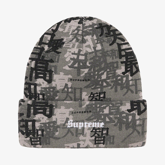 Supreme Beanie 'Kanji Camo' Black (FW21) - SOLE SERIOUSS (1)