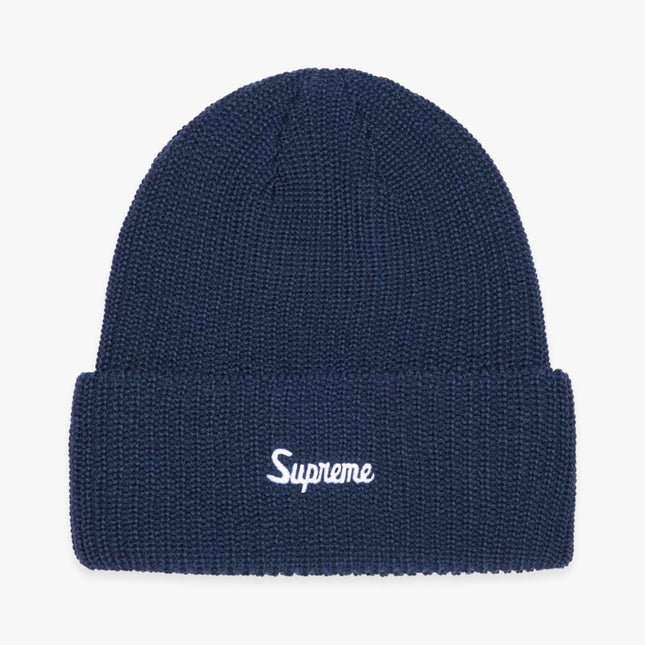 Supreme Beanie 'Loose Gauge' Dark Blue (FW23) - SOLE SERIOUSS (1)