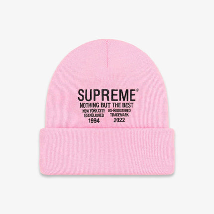 Supreme Beanie 'Nothing But' Pink (FW22) - SOLE SERIOUSS (1)