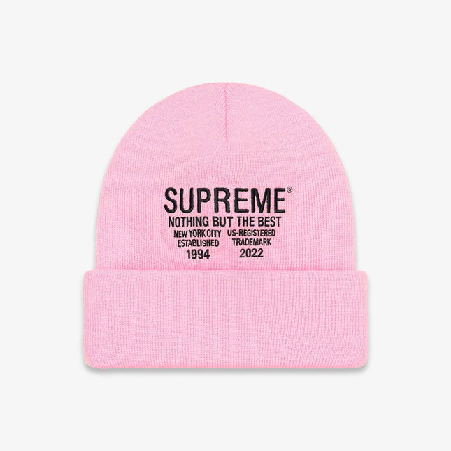 Supreme Beanie 'Nothing But' Pink (FW22) - SOLE SERIOUSS (1)