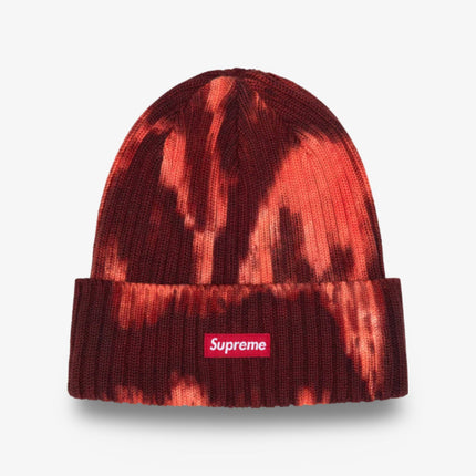 Supreme Beanie 'Overdyed' Splatter Red (SS24) - SOLE SERIOUSS (1)