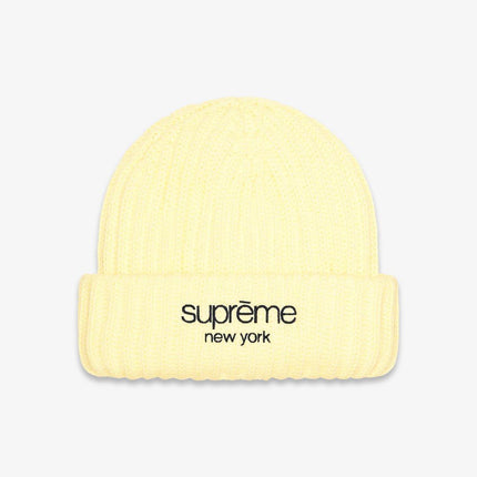 Supreme Beanie 'Ribbed' Cream (FW22) - SOLE SERIOUSS (1)