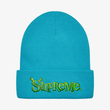 Supreme Beanie 'Shrek' Turquoise (FW21) - SOLE SERIOUSS (1)