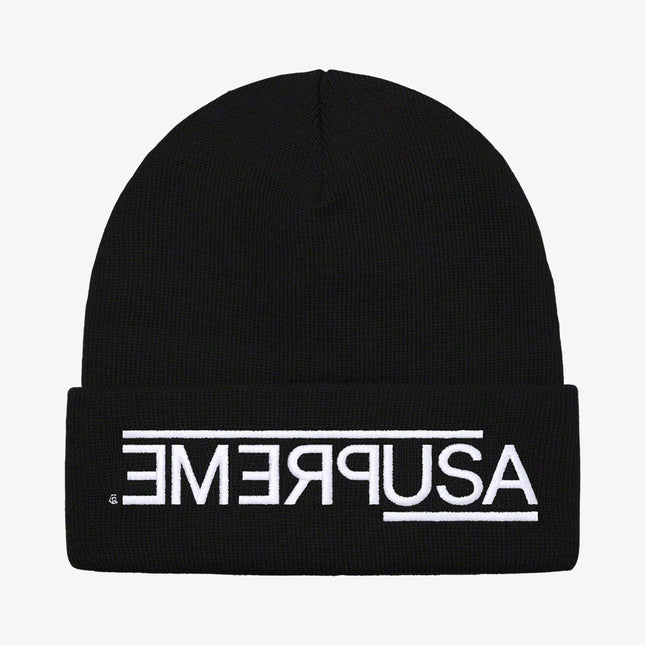 Supreme Beanie 'USA' Black (FW21) - SOLE SERIOUSS (1)