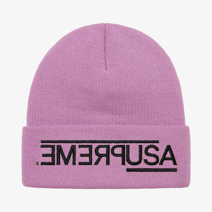 Supreme Beanie 'USA' Violet (FW21) - SOLE SERIOUSS (1)