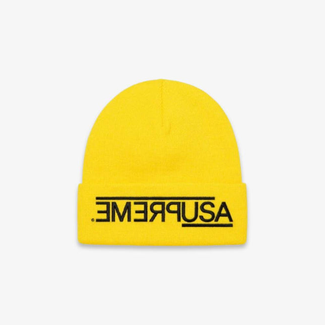 Supreme Beanie 'USA' Yellow (FW21) - SOLE SERIOUSS (1)