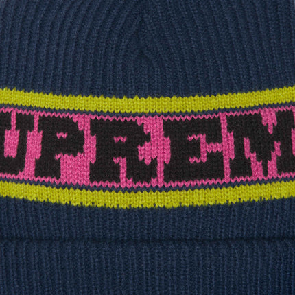 Supreme Big Stripe Beanie Navy (FW24) - SOLE SERIOUSS (2)