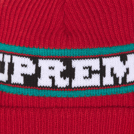 Supreme Big Stripe Beanie Red (FW24) - SOLE SERIOUSS (2)