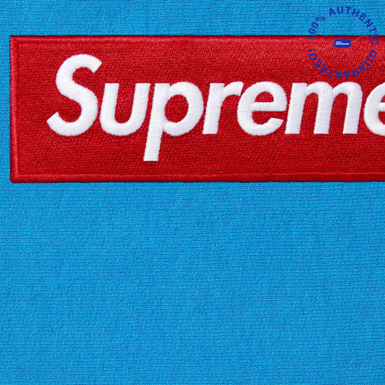 Supreme 'Box Logo' Pullover Hooded Sweatshirt Cyan Blue / Red (FW25) | SOLE SERIOUSS [2]