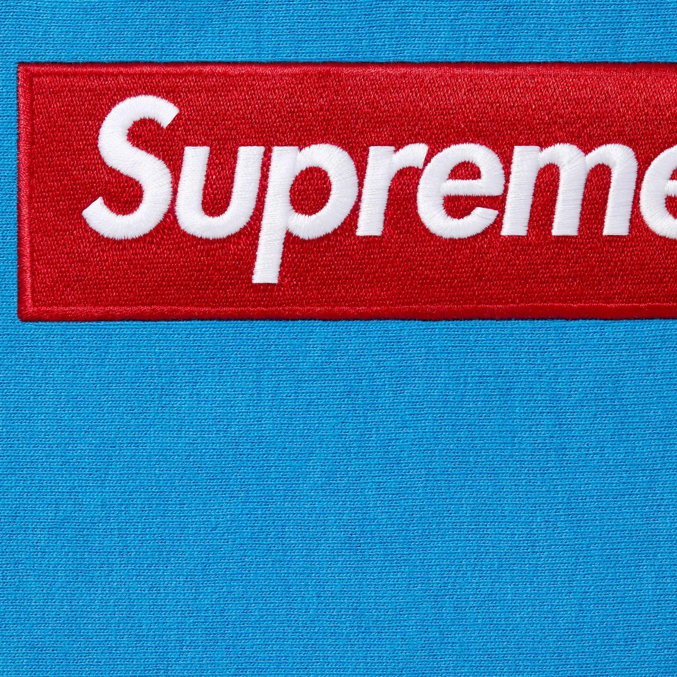 Supreme 'Box Logo' Pullover Hooded Sweatshirt Cyan Blue / Red Supreme 'Box Logo' Pullover Hooded Sweatshirt Cyan Blue / Red