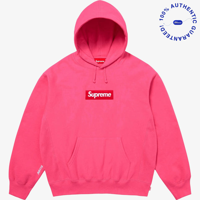 Supreme 'Box Logo' Pullover Hooded Sweatshirt Magenta Pink / Red (FW25) | SOLE SERIOUSS [1]