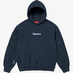 Supreme 'Box Logo' Pullover Hooded Sweatshirt Navy Blue (FW25