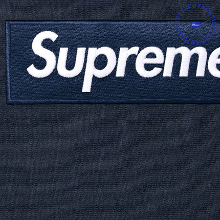Supreme 'Box Logo' Pullover Hooded Sweatshirt Navy Blue (FW25) | SOLE SERIOUSS [2]