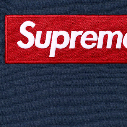 Supreme 'Box Logo' Pullover Hooded Sweatshirt Navy (FW24) - SOLE SERIOUSS (2)