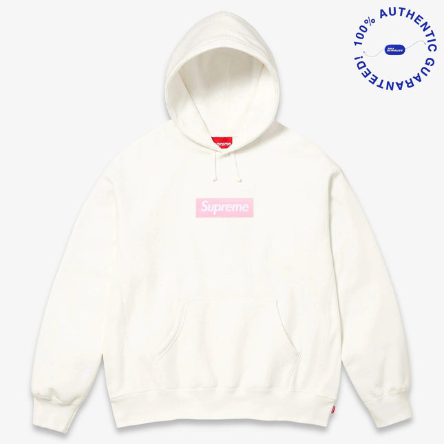 Supreme 'Box Logo' Pullover Hooded Sweatshirt White / Pink (FW25) | SOLE SERIOUSS [1]