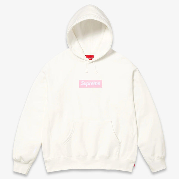 Supreme 'Box Logo' Pullover Hooded Sweatshirt White / Pink (FW25