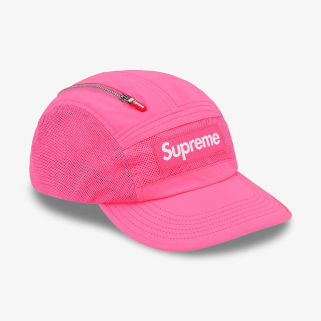 Supreme 'Box Logo' Zip Mesh Camp Cap Bright Pink (FW20) - SOLE SERIOUSS (1)