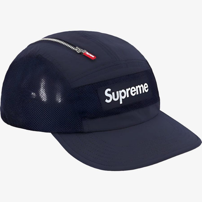 Supreme 'Box Logo' Zip Mesh Camp Cap Navy (FW20) - SOLE SERIOUSS (1)