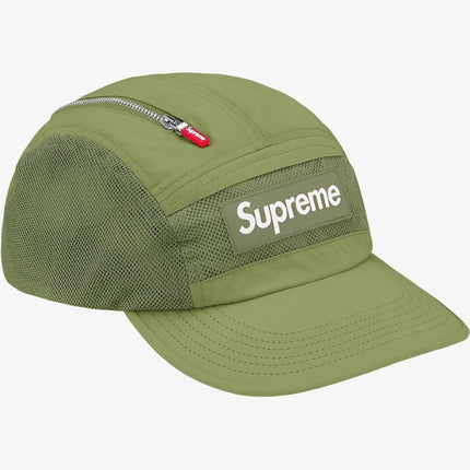 Supreme 'Box Logo' Zip Mesh Camp Cap Olive (FW20) - SOLE SERIOUSS (1)