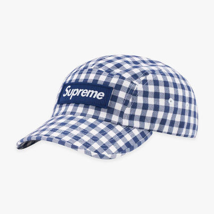 Supreme Camp Cap 'Gingham' Navy (SS23) - SOLE SERIOUSS (1)