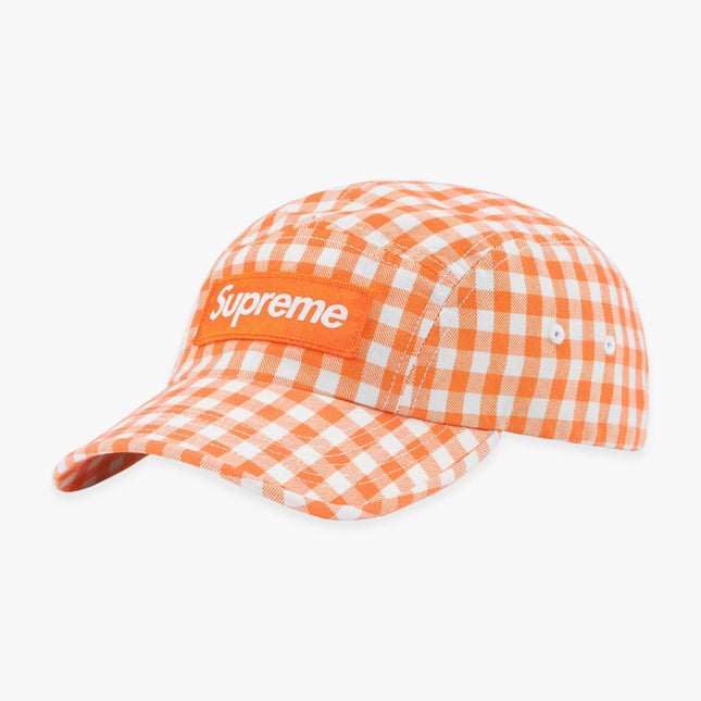 Supreme Camp Cap 'Gingham' Orange (SS23) - SOLE SERIOUSS (1)