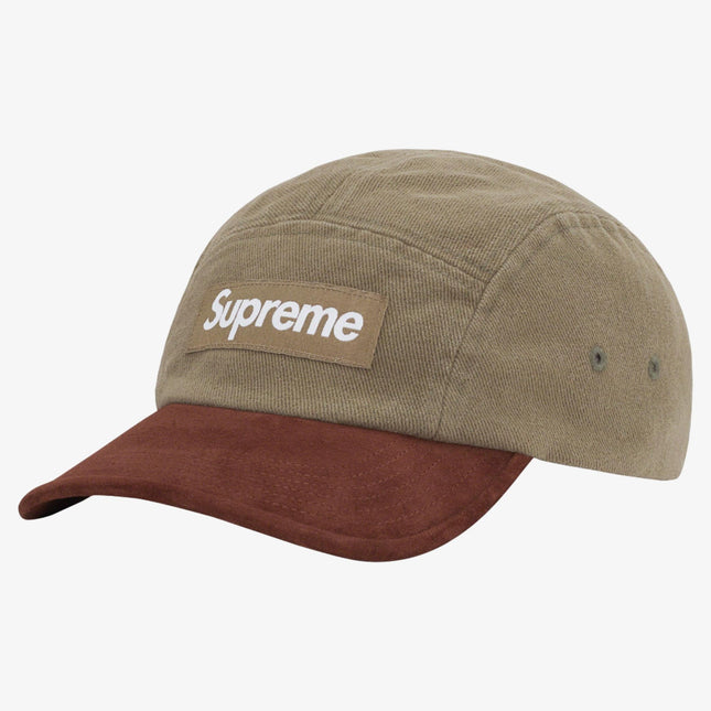 Supreme Camp Cap 'Suede Visor' Light Olive (SS23) - SOLE SERIOUSS (1)