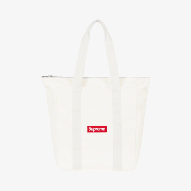 Supreme Canvas Tote Bag White (FW20) - SOLE SERIOUSS (1)