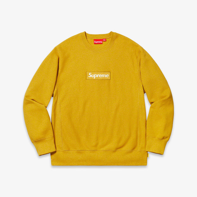 Supreme Crewneck 'Box Logo' Mustard (FW18) - SOLE SERIOUSS (1)