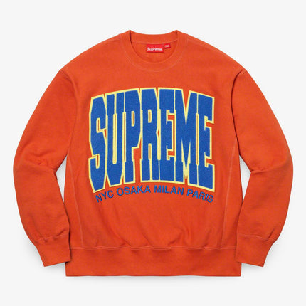 Supreme Crewneck 'Cities Arc' Burnt Orange (FW21) - SOLE SERIOUSS (1)