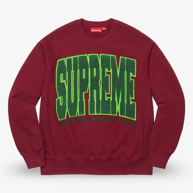 Supreme Crewneck 'Cities Arc' Cardinal (FW21) - SOLE SERIOUSS (1)