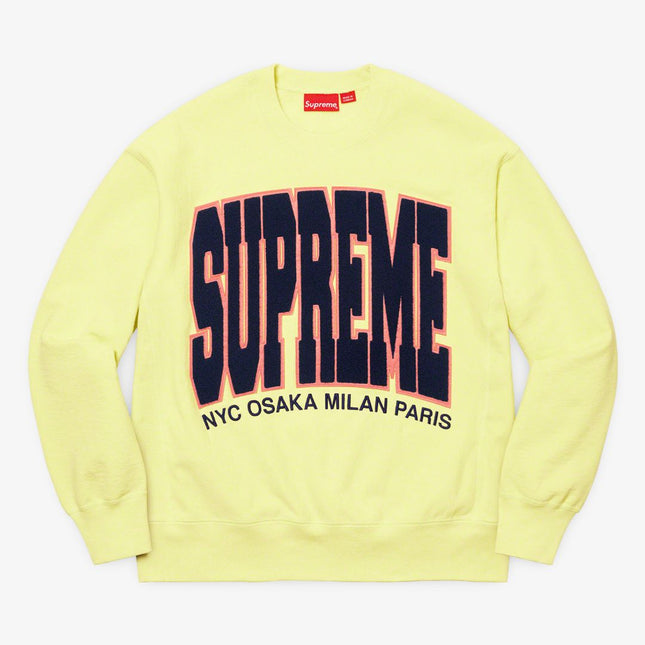 Supreme Crewneck 'Cities Arc' Pale Lime (FW21) - SOLE SERIOUSS (1)