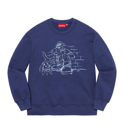 Supreme Crewneck 'Dice' Washed Navy FW21 - SOLE SERIOUSS (1)