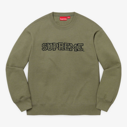 Supreme Crewneck 'Shattered Logo' Light Olive (FW21) - SOLE SERIOUSS (1)