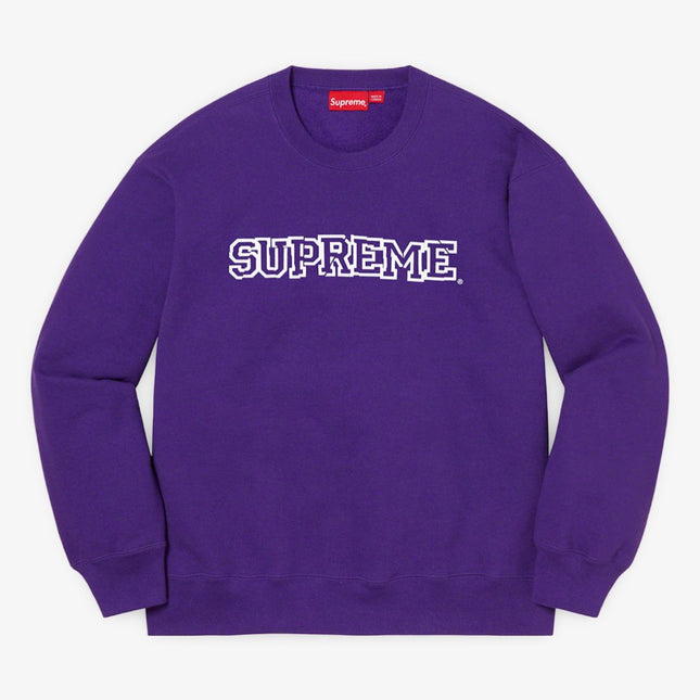 Supreme Crewneck 'Shattered Logo' Purple (FW21) - SOLE SERIOUSS (1)