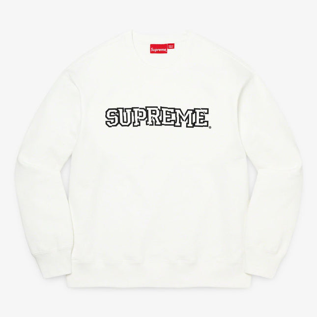 Supreme Crewneck 'Shattered Logo' White (FW21) - SOLE SERIOUSS (1)