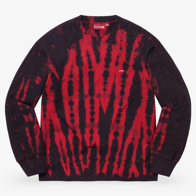 Supreme Crewneck 'Small Box' Red Tie-Dye (FW21) - SOLE SERIOUSS (1)